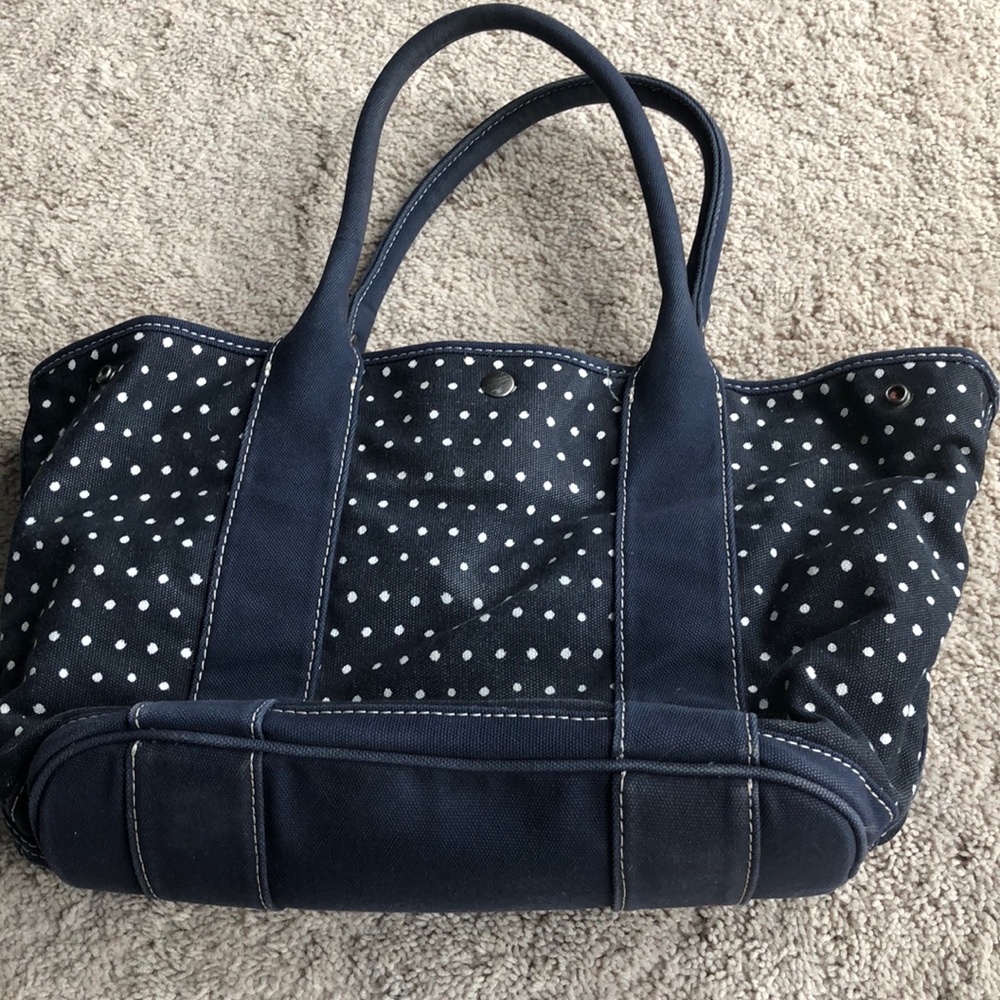 Jcrew Canvas Tote - Polka Dot